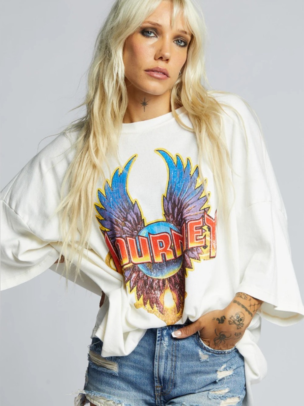 Journey One Size Band Tee Recycled Karma